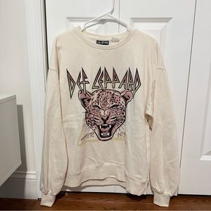 cotton on def leppard sweatshirt